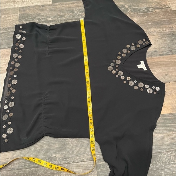 Coldwater Creek Beaded Black Coin Toss Top Blouse 2X 20-22 orig. $89.95 NWOT - Picture 8 of 9
